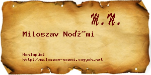 Miloszav Noémi névjegykártya