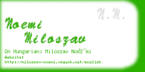 noemi miloszav business card